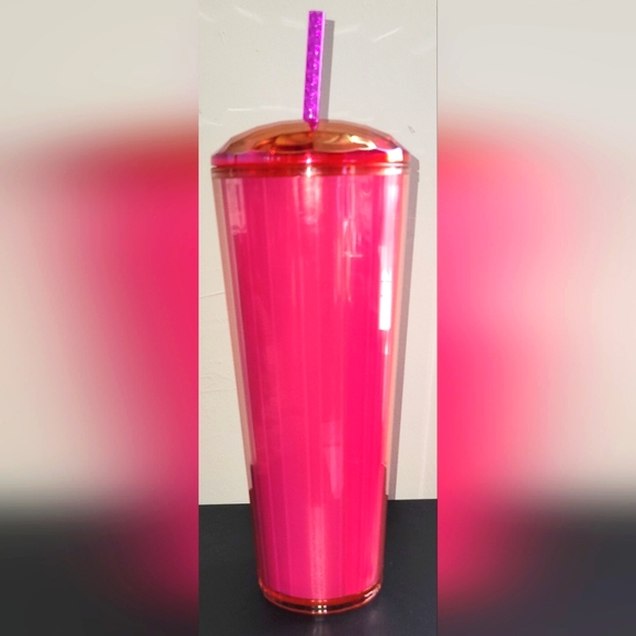 NWT- Starbucks Red Kaleidoscope Cold Cup 24oz - Picture 2 of 3